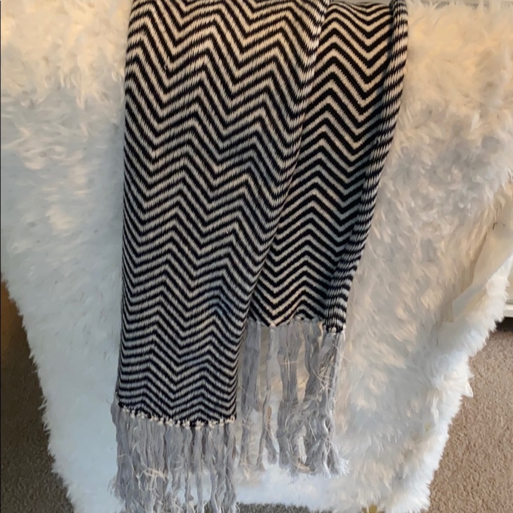 Burberry Chevron Scarf with fringe